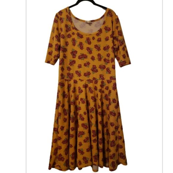 Plus Size Floral Skater Dress Sz 3x - Picture 2 of 6